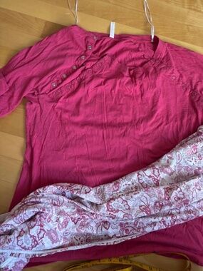 Breastfeeding - Thyme Maternity Pink Paisley Nursing Pajama/Lounge Set - XL